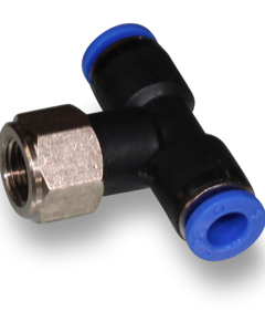 T-Piece 6/4mm to 1/8" FM pivotable, pluggable, plastics PA